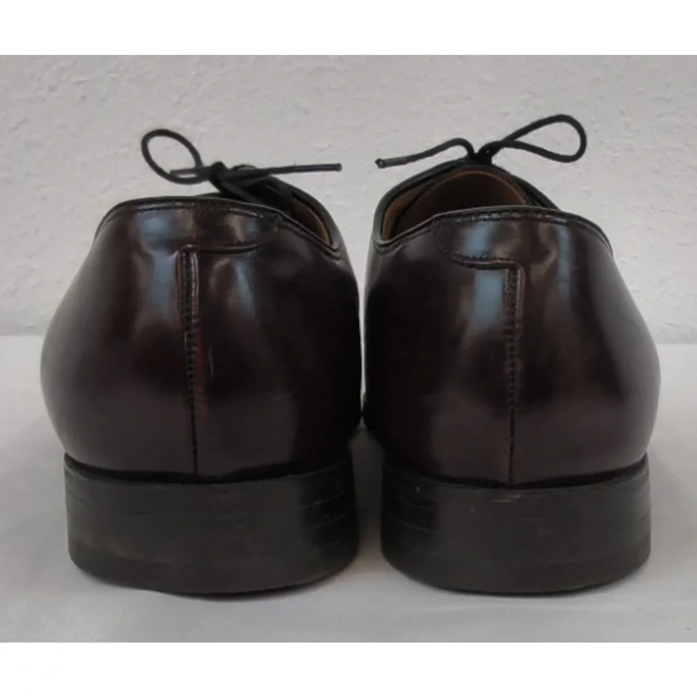 Johnston & Murphy Optima Dress Shoes Men's 10 D Cap Toe Burgundy Oxfords #W5266